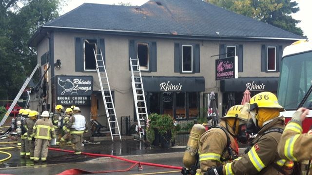 Rhino's Roadhouse fire September 2015